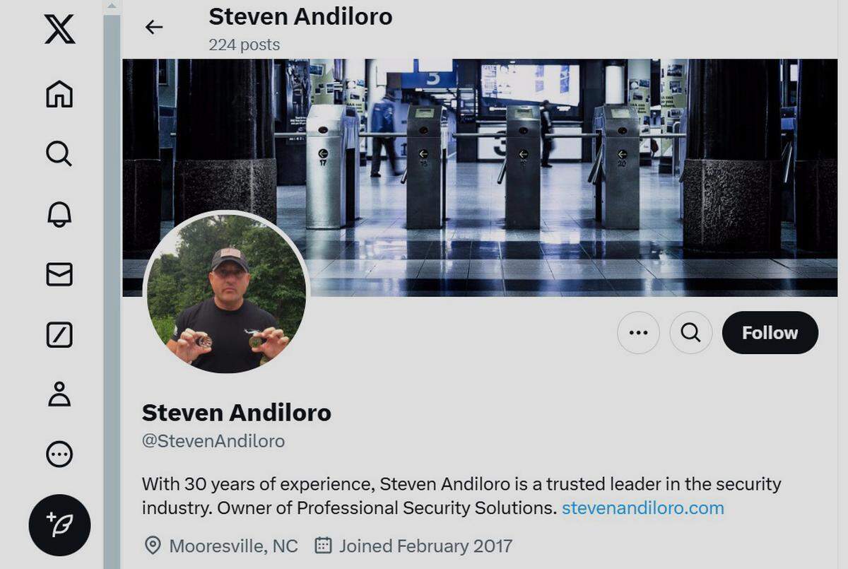 Steven Andiloro interacted with the public on X to advertise his services on the social media platform. He pleaded guilty to COVID fraud in November and more than three years of prison on Thursday.