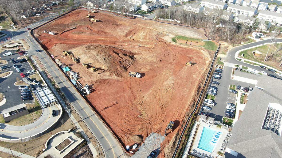 Local developer Beauxwright has started construction of 89 town homes in north Charlotte, in an area known as Prosperity Village. Located just off Interstate 485, the area is seeing more urban development in what’s largely been a suburban setting.