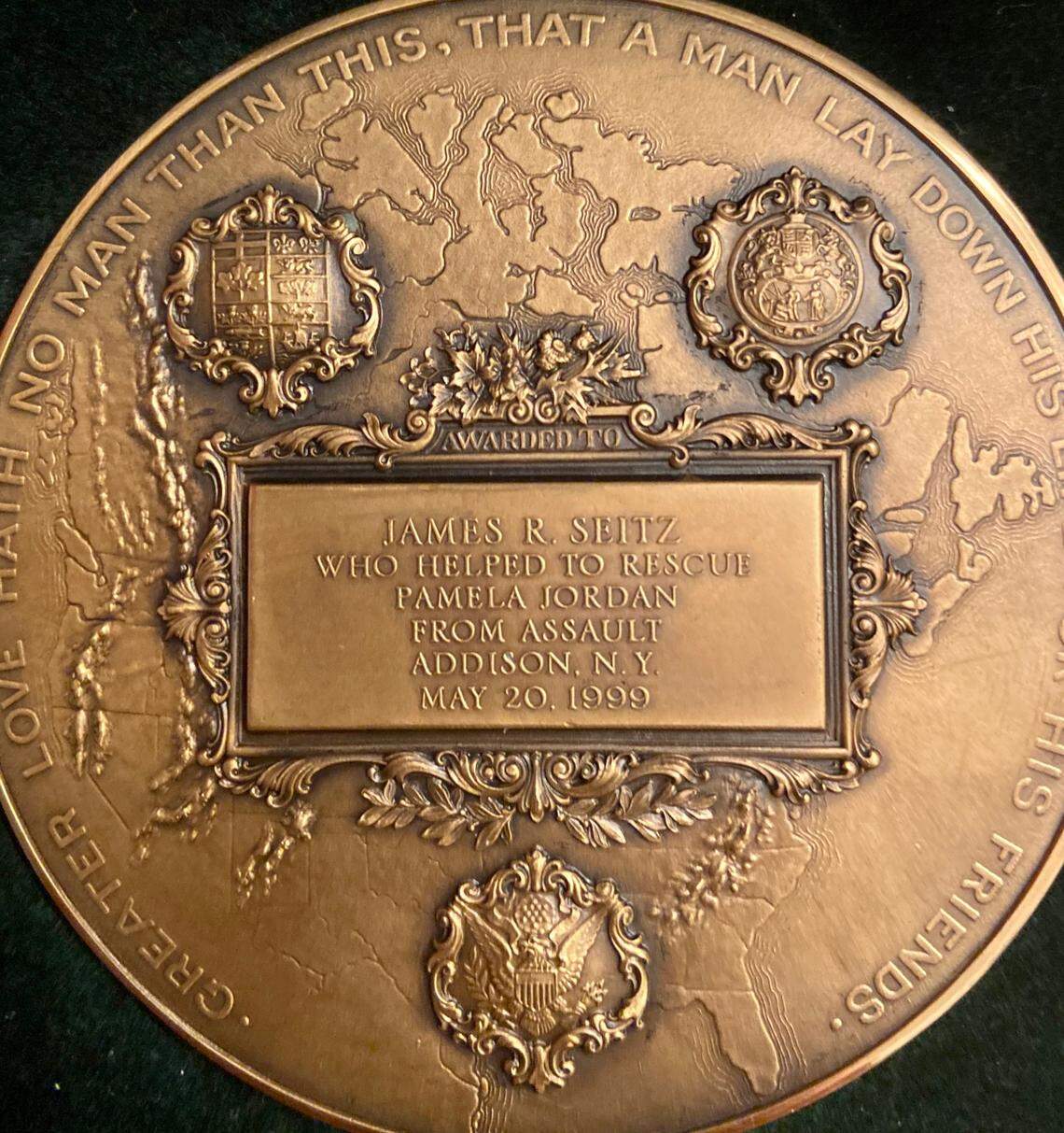 Jamie Seitz won a medal for heroism in 1999 from the Carnegie Hero Fund for helping to save a young woman from a man who was brandishing a knife. Seitz died of COVID-19 on Dec. 27, 2020, at age 51.