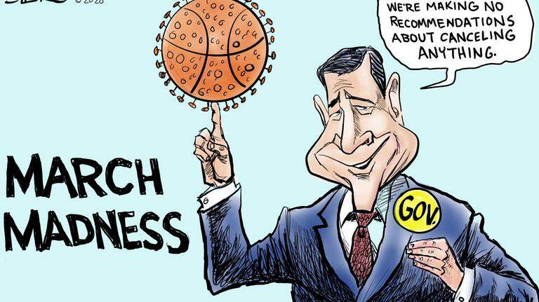 Kevin Siers cartoon: North Carolina’s special March Madness announcement