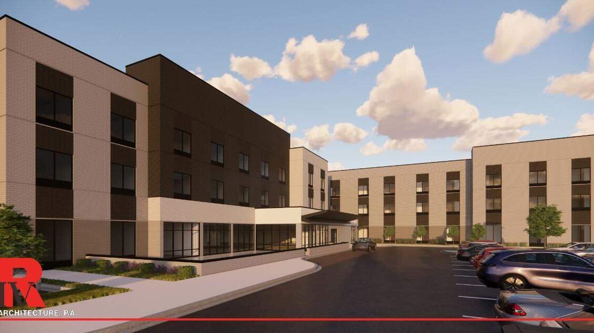 The three-story hotel will sit on a 10-acre property and include 121 rooms.
