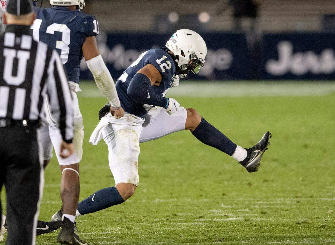 Penn State’s Brandon Smith was drafted by the Panthers in the fourth round.