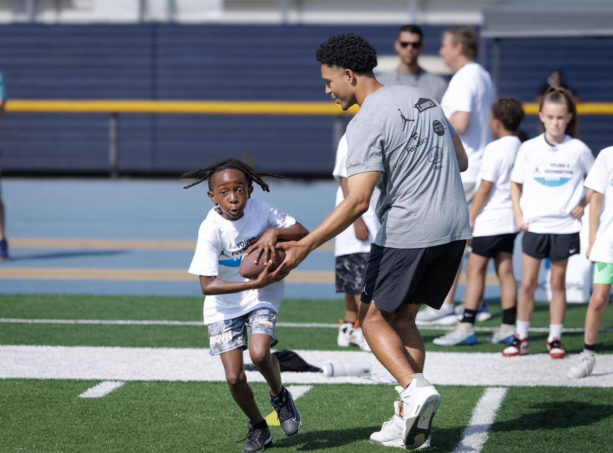 The Caresource Bryce Young Football ProCamp provided a one day camp over 300 youth players at Johnson C. Smith University Saturday, June 7, 2025.