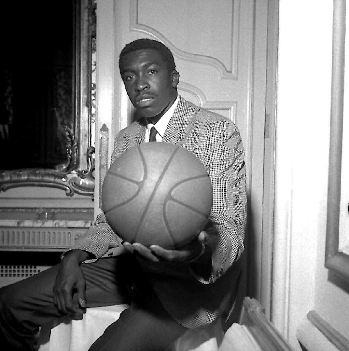 Earl Monroe of Winston-Salem State in 1967, the year he averaged 41.5 points per game before going on to a stellar NBA career.