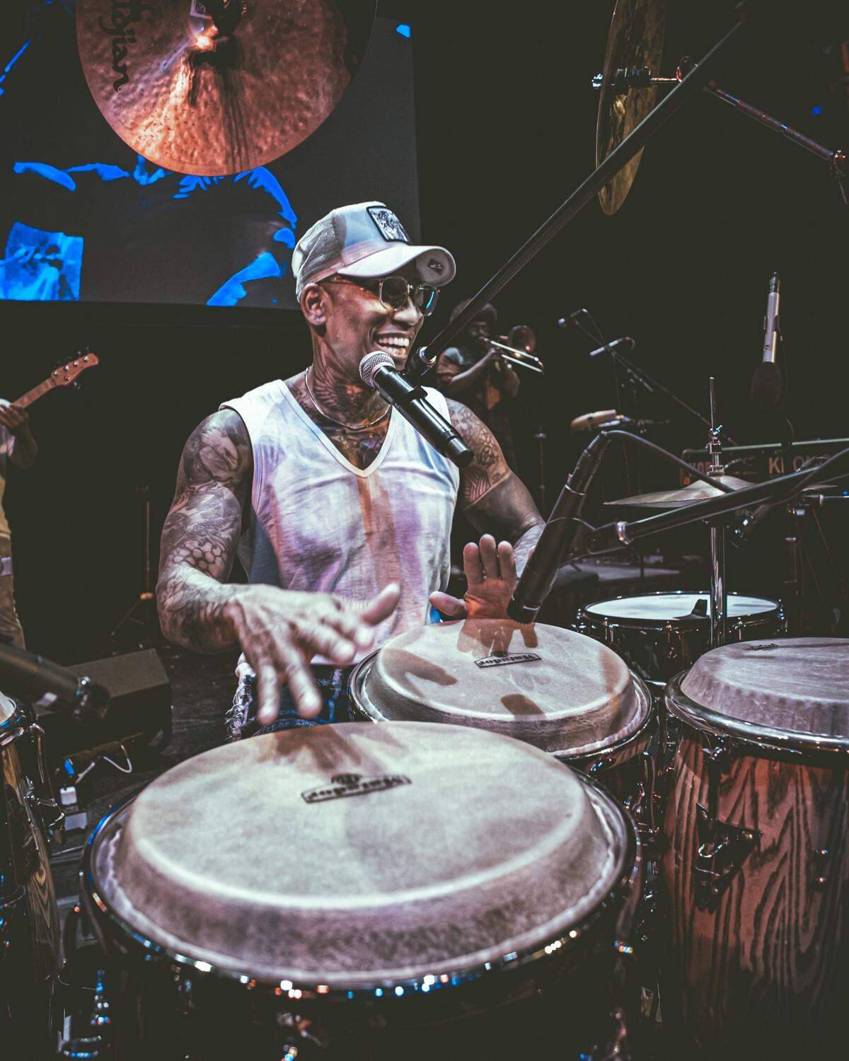 Pedrito Martinez performing at The Jazz Room in Charlotte in September 2024.