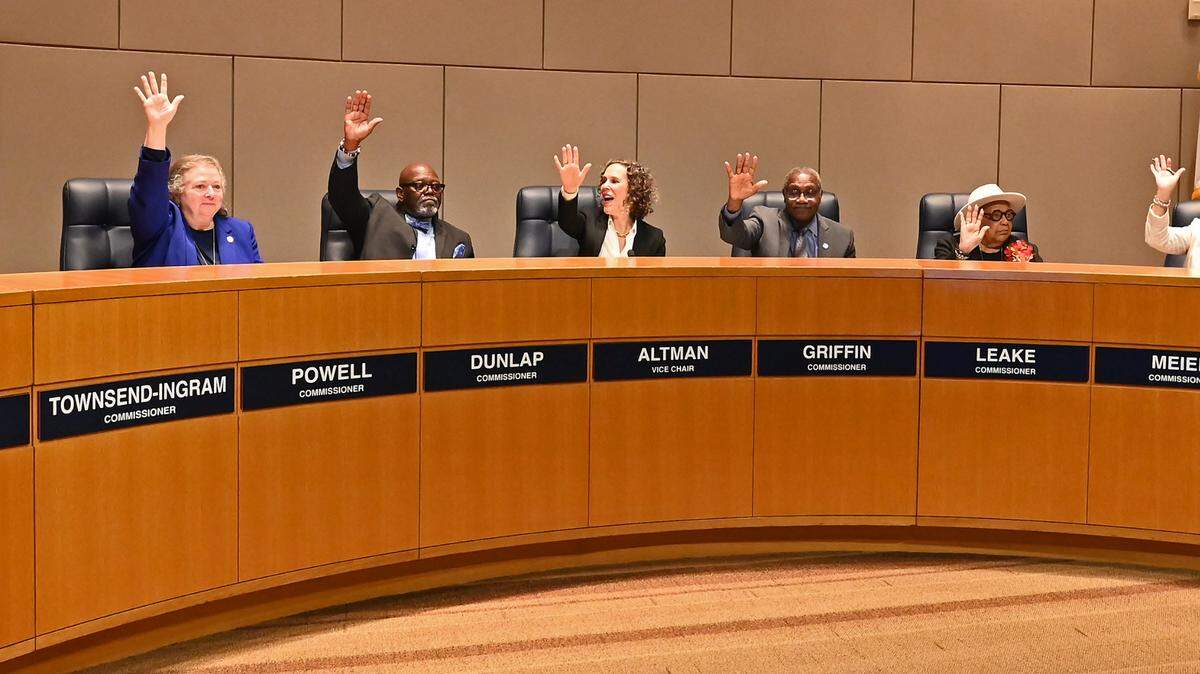 The Mecklenburg County Board of Commissioners has voted by a tight 5-4 margin to add funding back into the budget for three nonprofits. In this April file photo, they voted to hire Michael Bryant as the new Mecklenburg County manager.