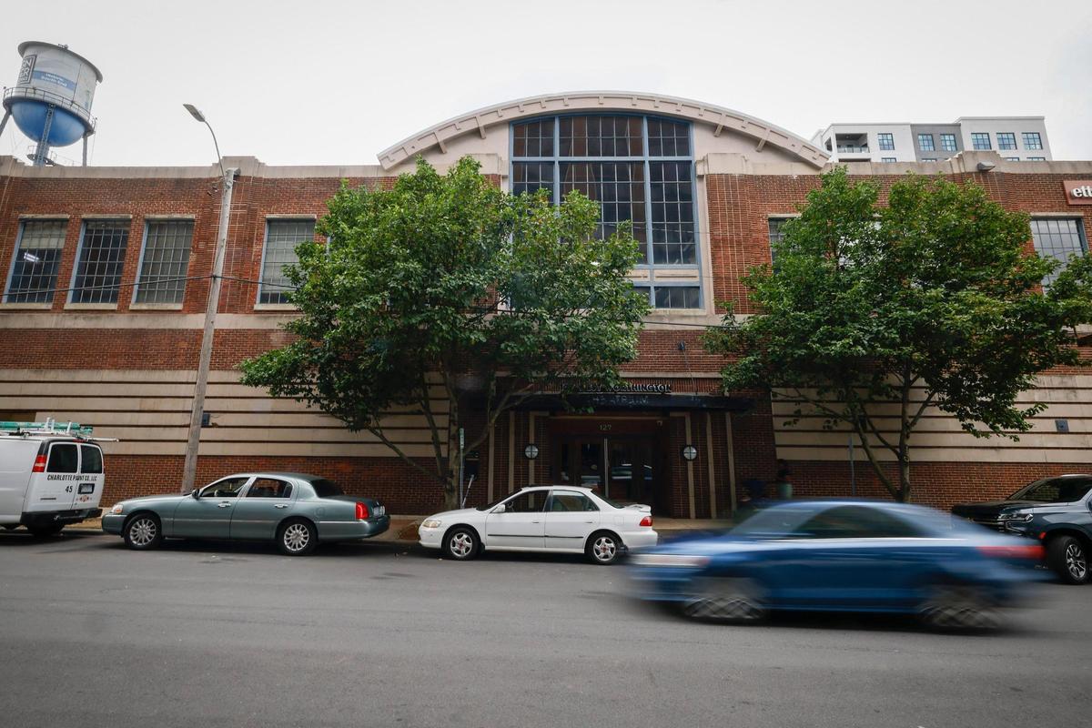 The former Nebel Knitting Mill Annex is a designated historic landmark building in South End. It currently houses some office tenants.