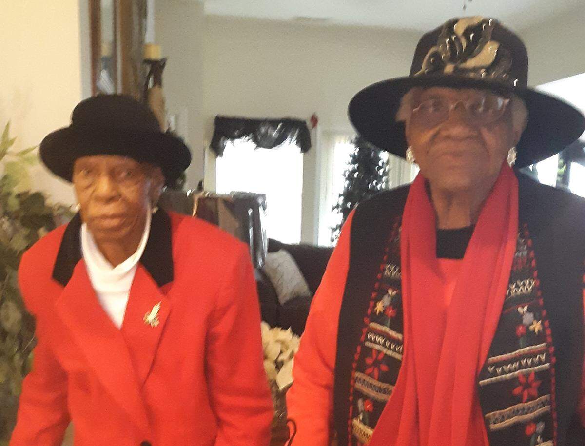 Alice Garvin (left) and Cora Scott are two senior citizens who will receive gifts this Christmas through the Salvation Army’s “silver bells” program.