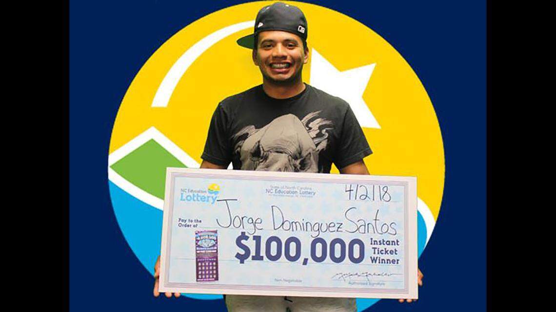 Jorge Dominguez Santos of Charlotte entered a convenience store craving coconut juice and left with $100,000 after deciding to buy a lottery ticket.