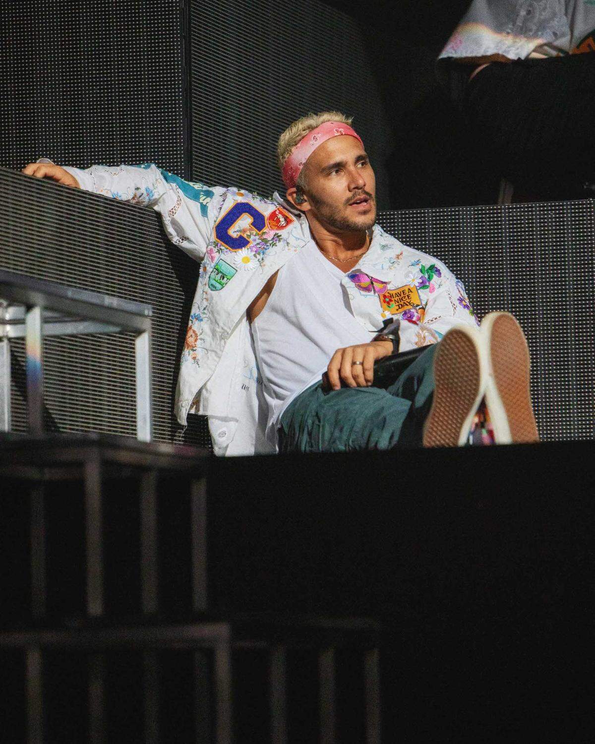 Carlos PenaVega of Big Time Rush on stage in Charlotte Tuesday night.