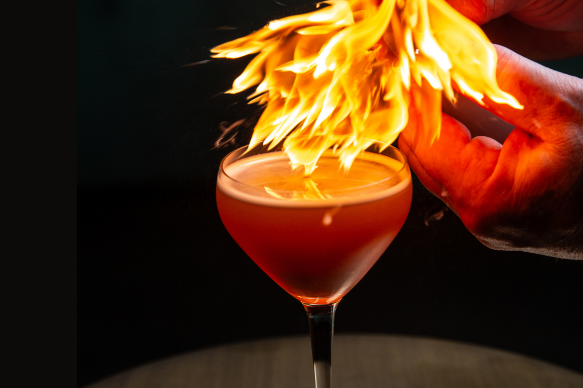 Carajillo is a coffee cocktail with riffs like burnt orange.