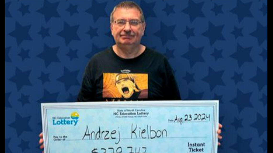 Andrzej Kielbon ended up winning enough money in the N.C. Education Lottery to replace his car and go on a Hawaii vacation. He lives in Matthews, just southeast of Charlotte.
