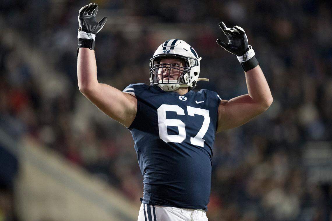BYU offensive tackle Brady Christensen.