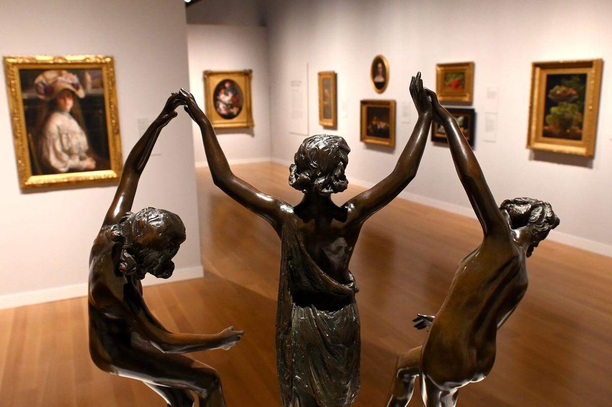 Bessie Potter Vonnoh’s “Allegresse” circa 1920, cast circa 1930 is among the sculptures in the “American Made” exhibit at the Mint Museum Uptown.