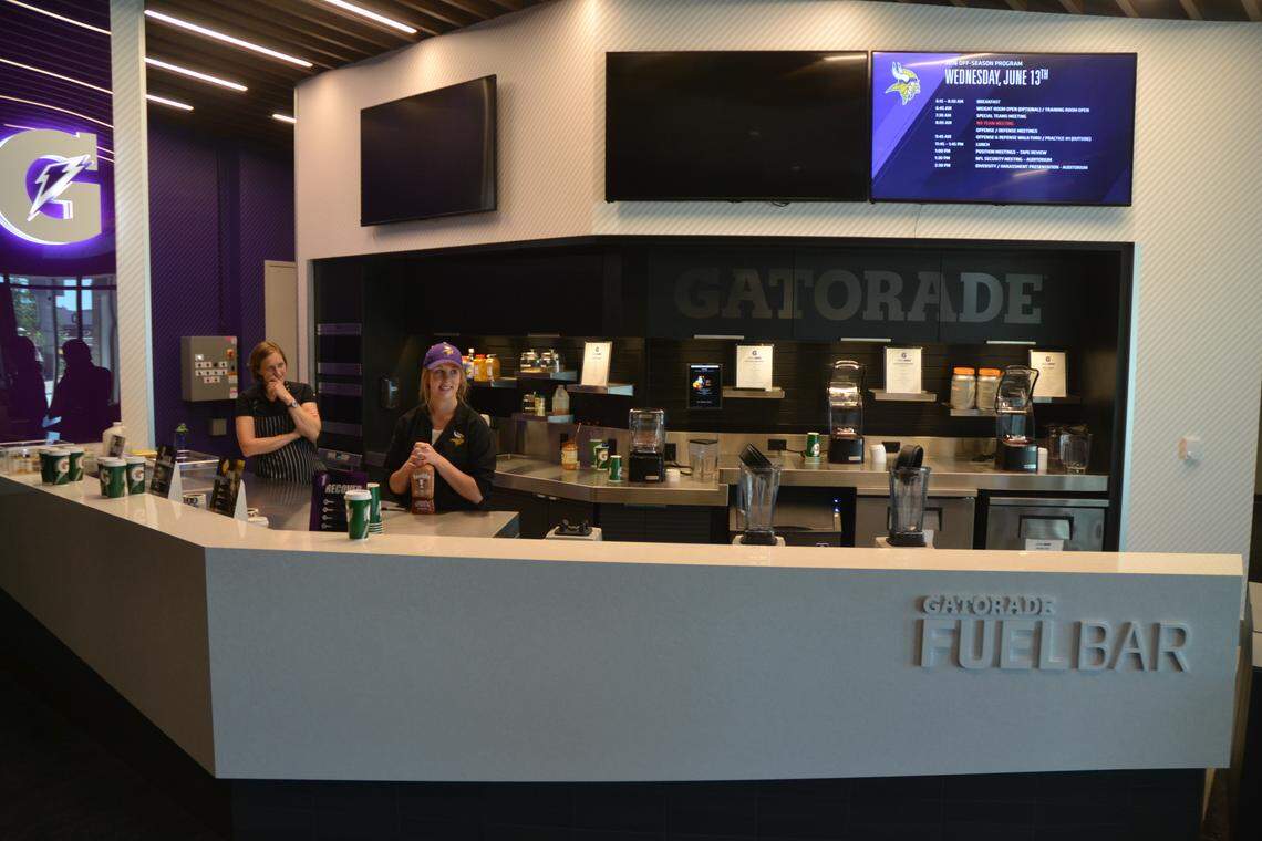 The Gatorade Fuel Bar is available to players for snacks, drinks and smoothies.