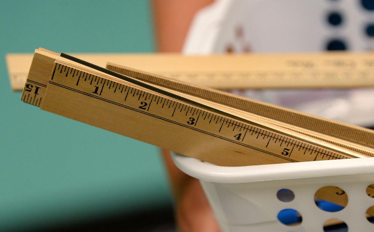 Rulers will be among the supplies in Alecia Davis’ fourth grad classroom at Greenway Park Elementary School in Charlotte, NC., on Monday, 9, 2021.