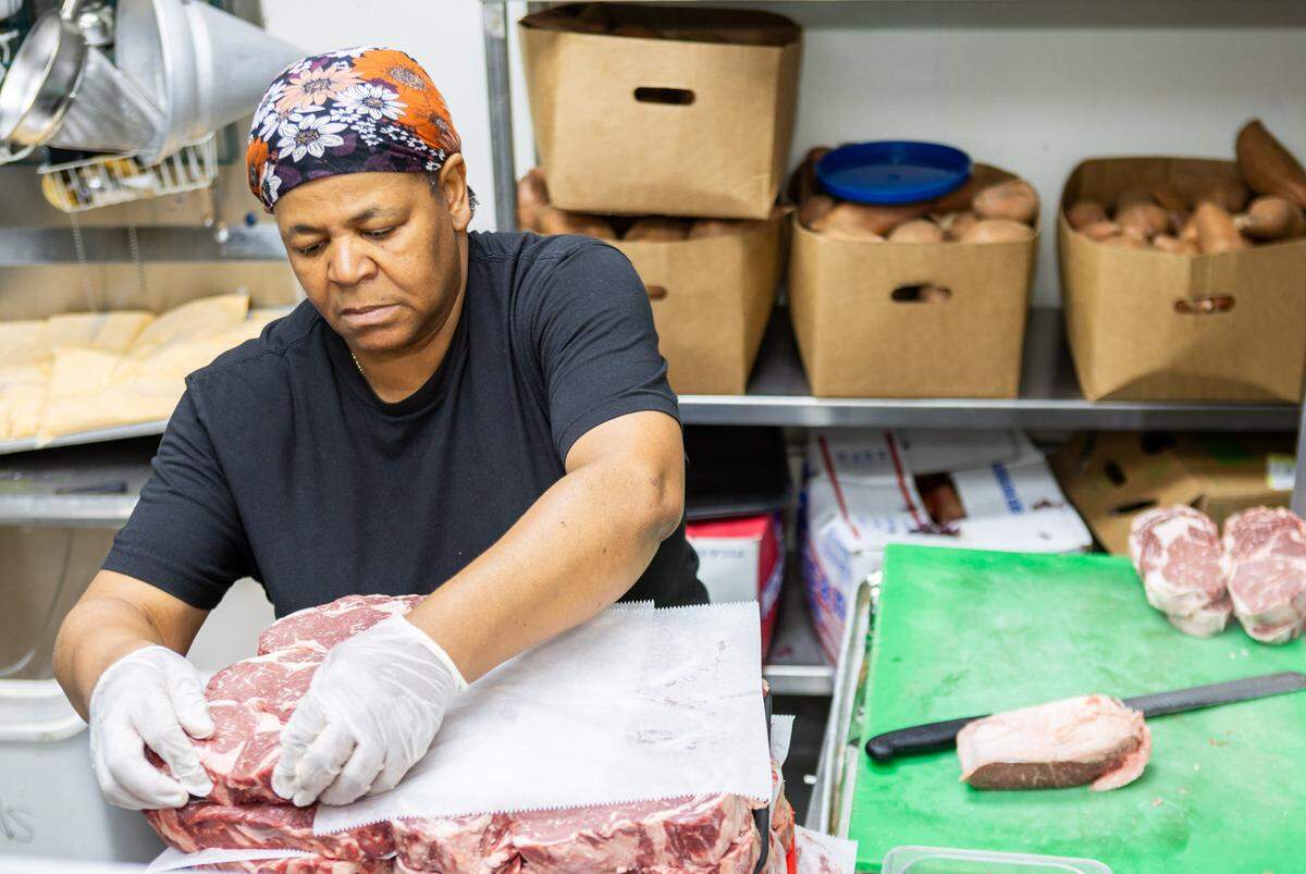 Vanessa Barrett has worked at Beef ‘N Bottle alongside her sister, Bernice, for 52 years. Their mother, Mable, worked there, too.