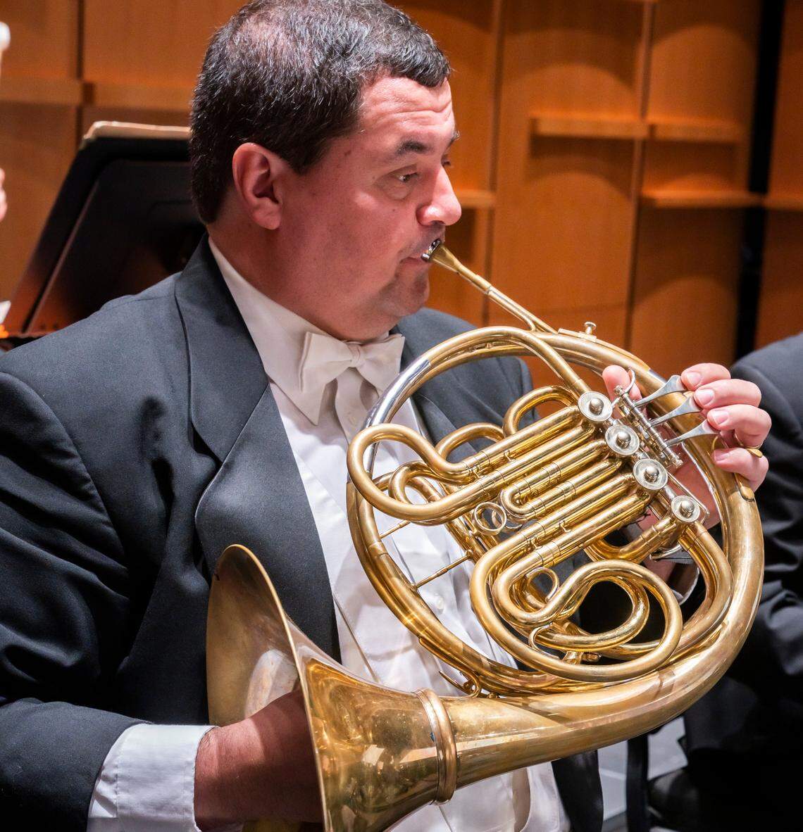 Bob Rydel plays French horn for the Charlotte Symphony. He also helped create the symphony’s al fresco concert series.