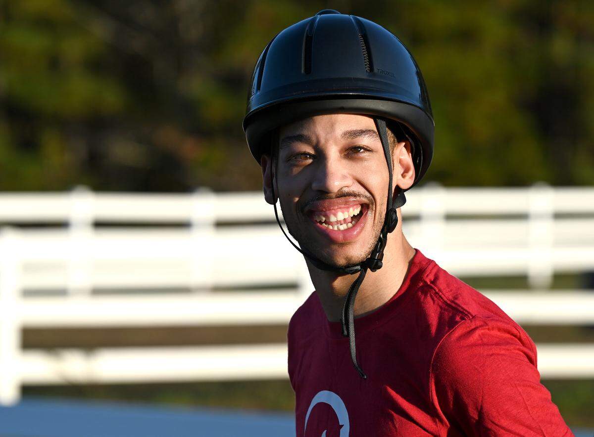 Chancellor Lee Adams at Victory Farm on Friday, November 8, 2024. Victory Farm is a therapeutic riding center in Gastonia.