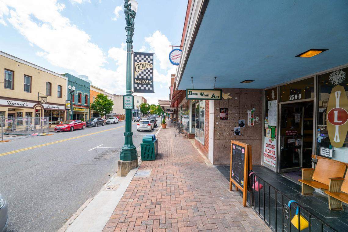 Concord’s downtown includes shops, coffee, bars and restaurants.