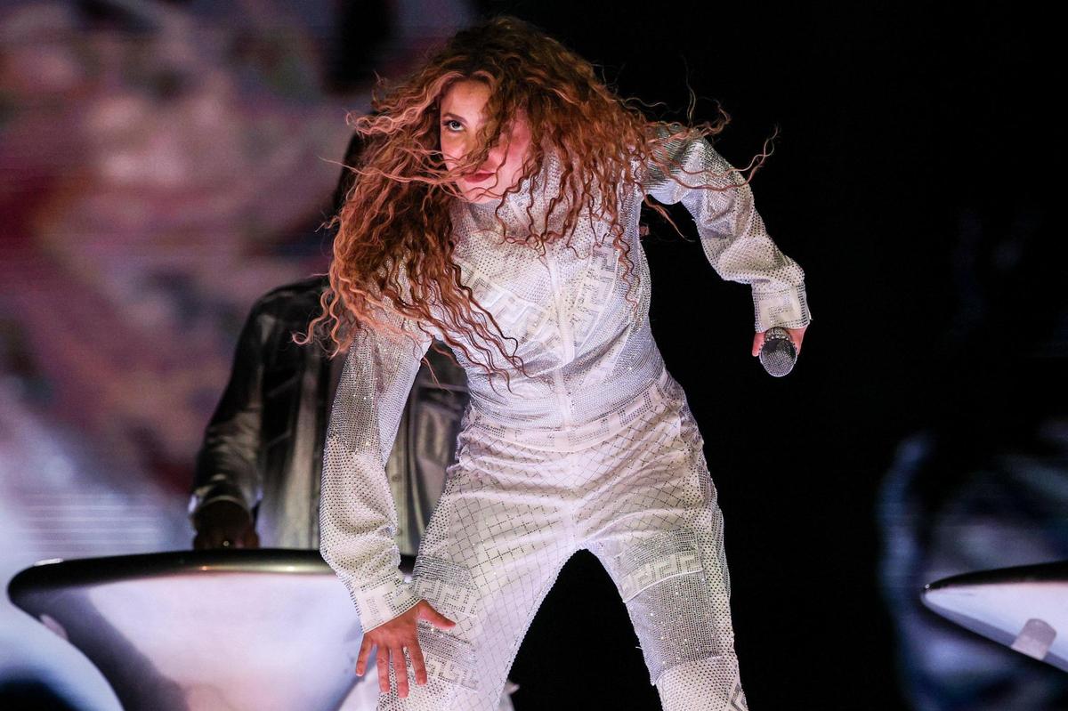 Shakira performs at Bank of America Stadium in Charlotte on Tuesday night. It was the first stop on the North American leg of her tour.