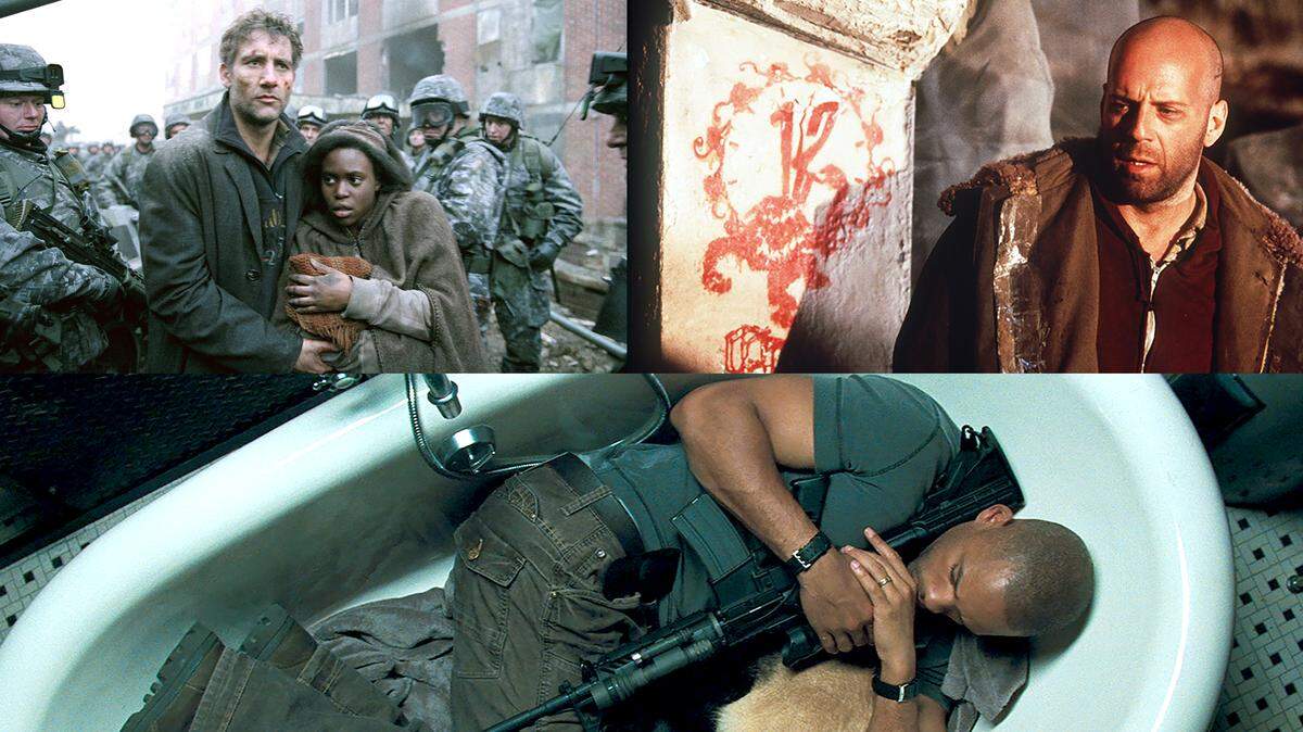 Clive Owen plays a disillusioned bureaucrat protecting Earth’s only pregnant woman (Clare-Hope Ashitey) in “Children of Men.” UNIVERSAL PICTURES