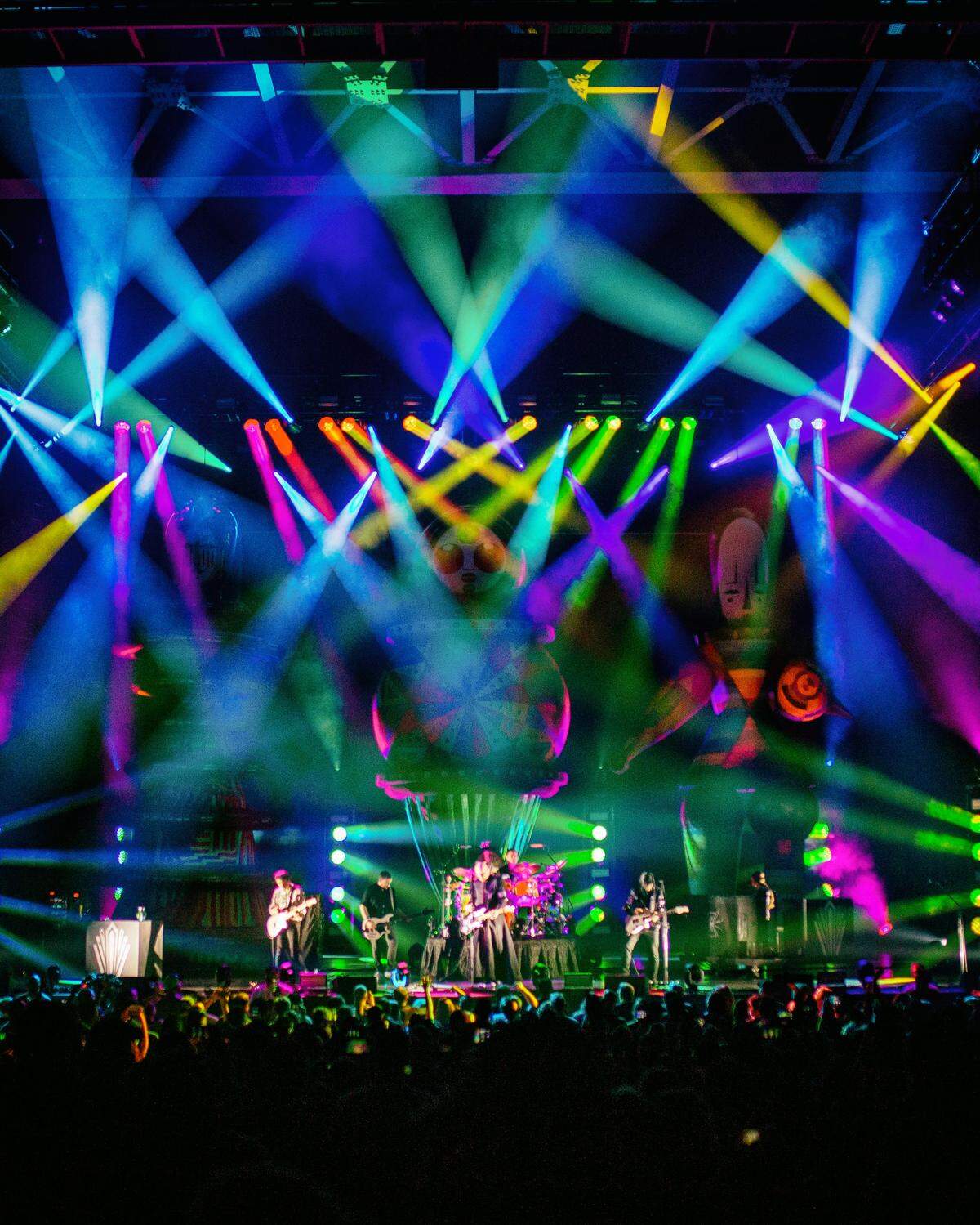 The Smashing Pumpkins perform at PNC Music Pavilion on Tuesday night.