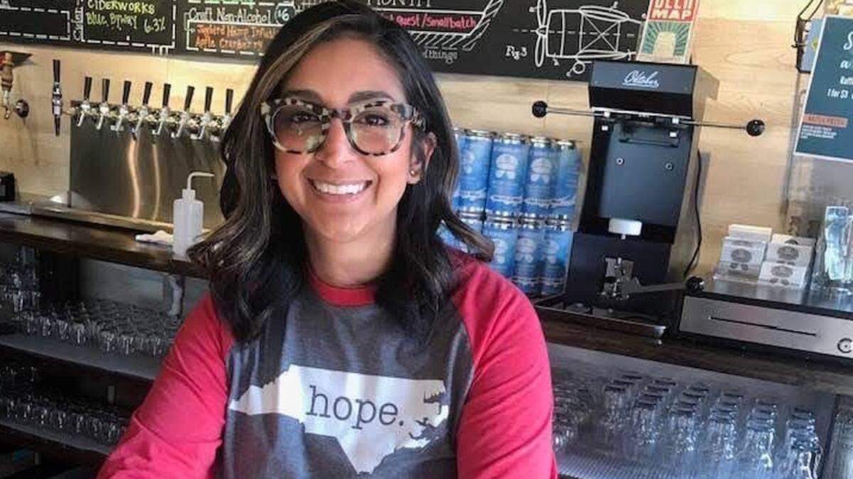 Razia Gonzalez, a brewtender for Pilot Brewing, splits time between the bar and the brewhouse, where she handles brewing, cellar work and recipe development.