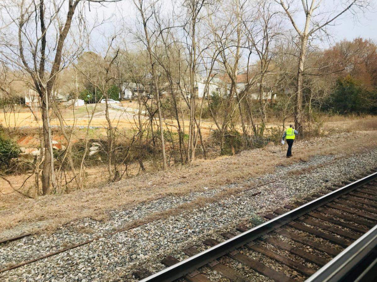 A train in route to Charlotte from Raleigh stops in Concord after striking and killing one person