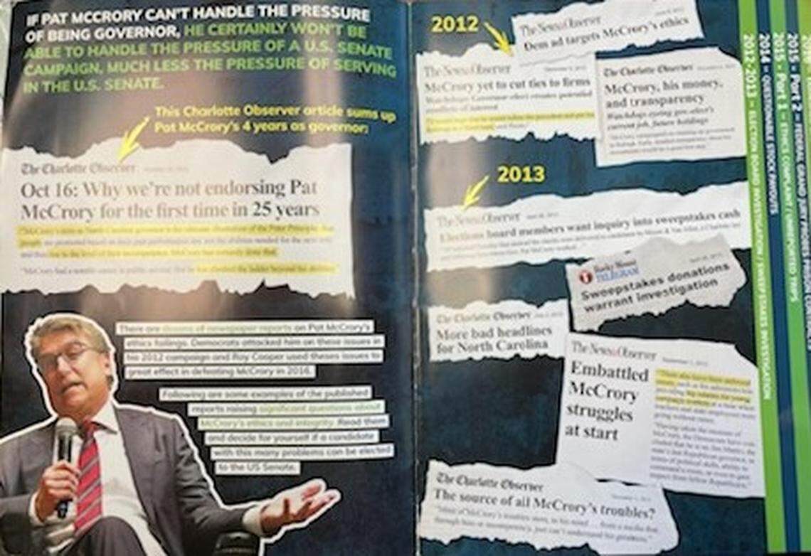 From a Club for Growth mailer on U.S. Senate candidate Pat McCrory.