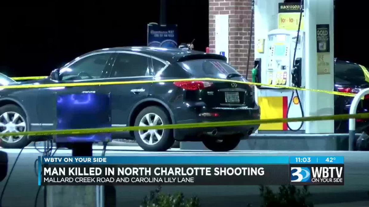 Man identified after being killed at Charlotte gas station along Mallard Creek Road in north Charlotte WBTV photo