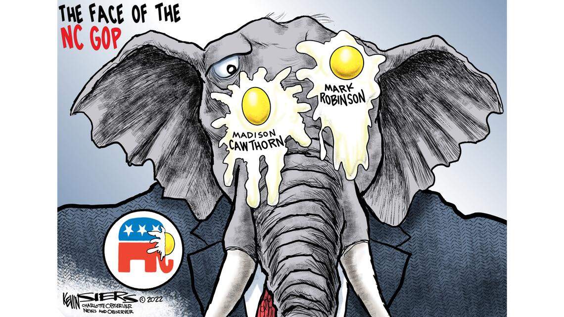 Kevin Siers cartoon: The face of the NC GOP