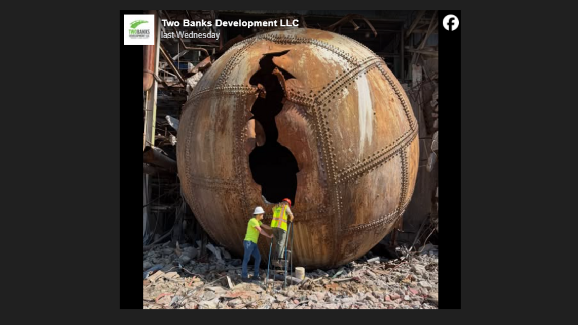 Giant iron ‘Death Star’ found by demolition crew in North Carolina. What is it?