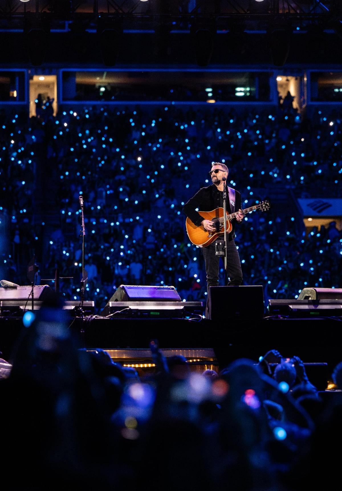 Eric Church performs during Concert for Carolina in Charlotte, N.C. on Saturday, October 26, 2024.