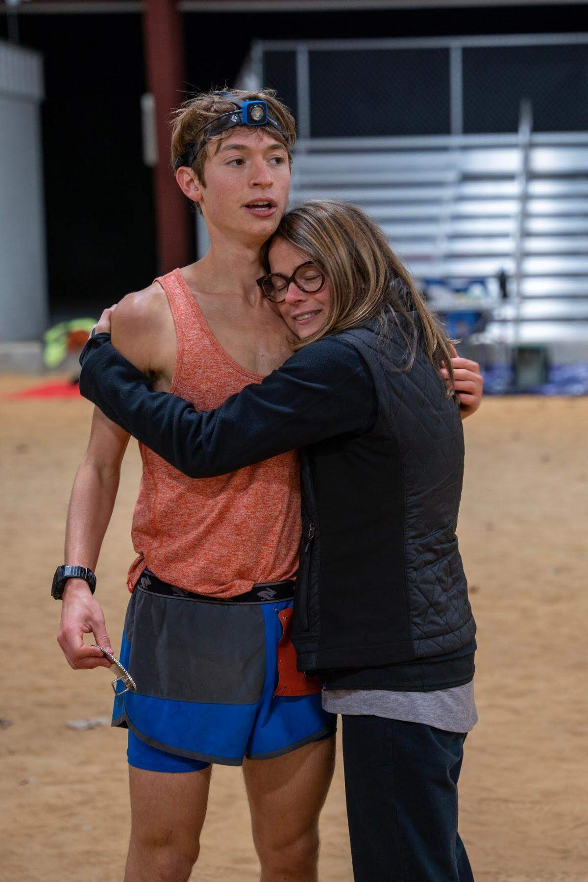 Owen Thornton with his mother, Dawn Thornton, at the Unico 100.