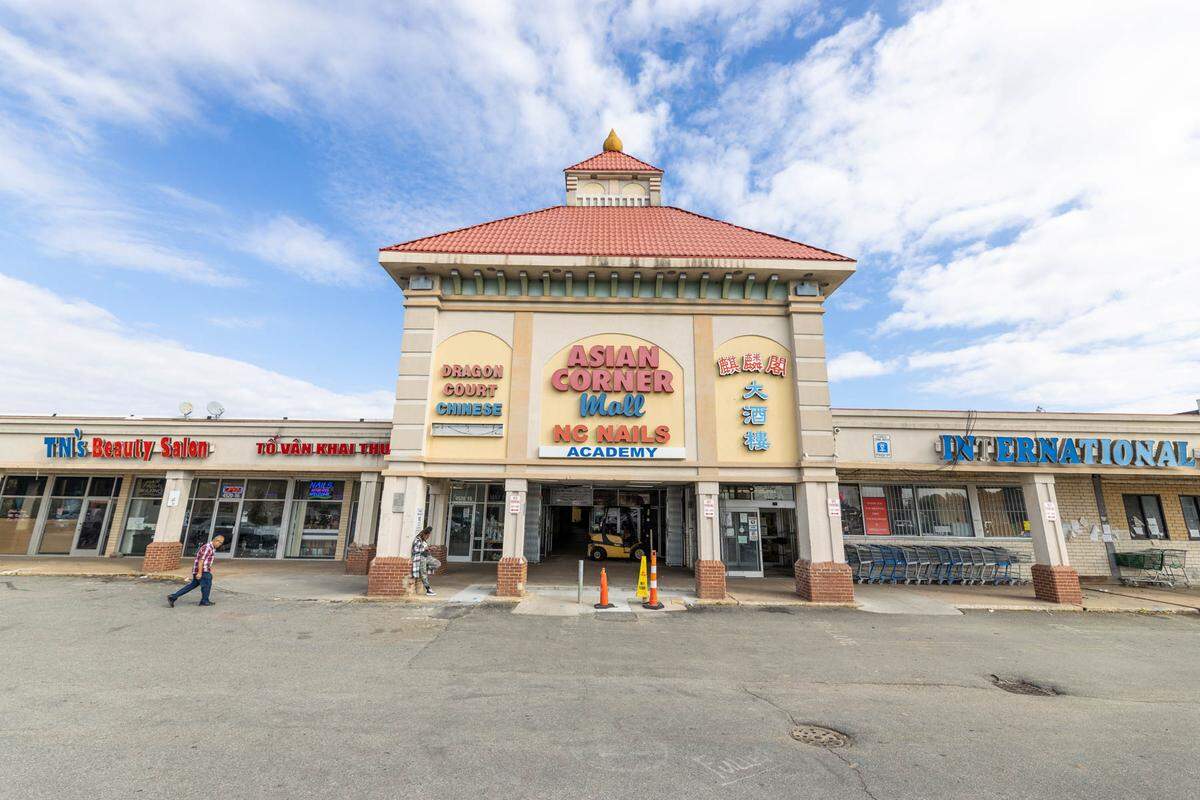The exterior of Asian Corner Mall on North Tryon Street.