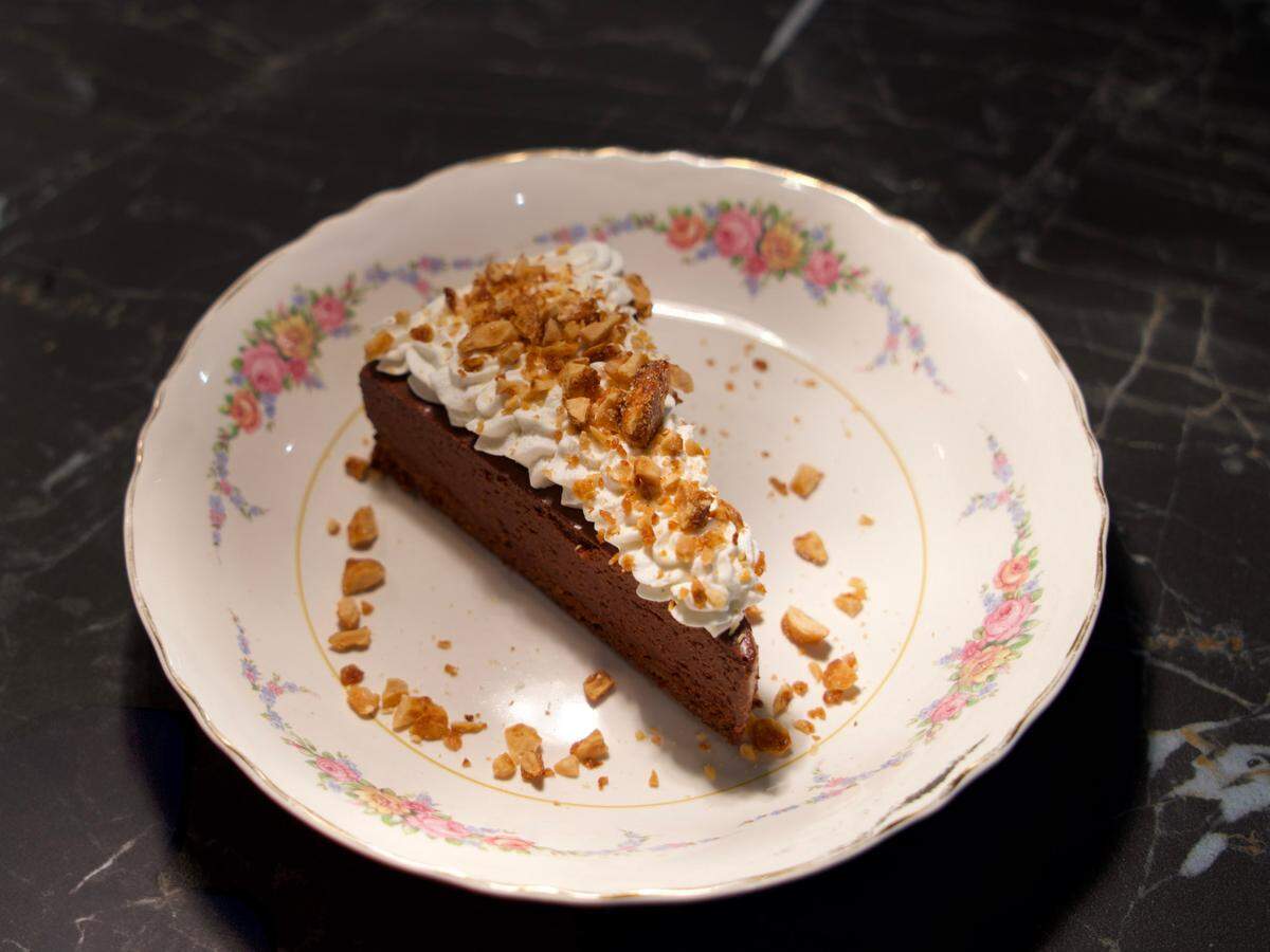 Chocolate brownie cake at Henrietta’s.