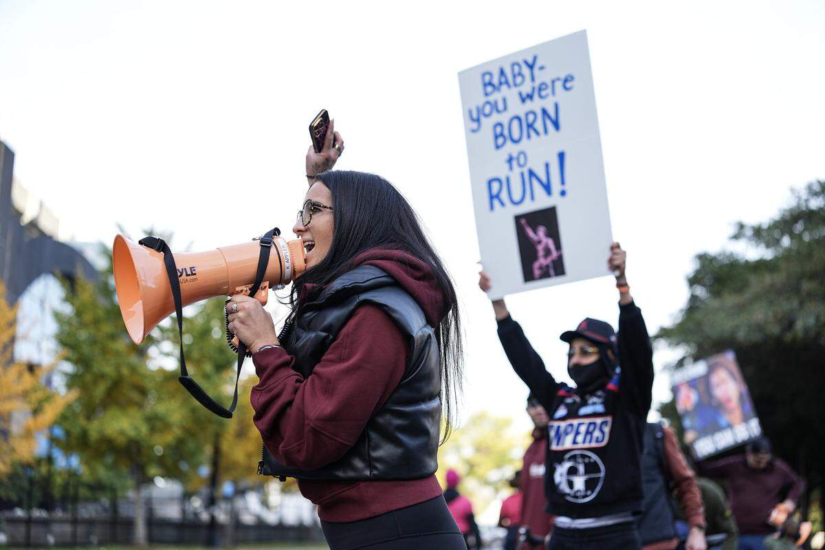 Supporters cheer on participants in the Novant Health Charlotte Marathon Saturday, Nov. 15, 2025, in Charlotte, N.C.