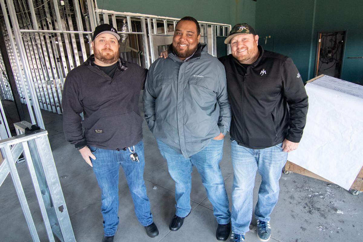 Middle James Brewing’s Andrew Viapiano, Shannon Wallace and Michael Smoak.