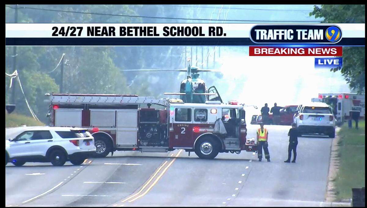 This was the scene on Highway 24/27 in Cabarrus County on Sept. 20 after a van - driven by a man who police say was impaired - swerved into oncoming traffic. Three people died in the crash, including a 12-year-old boy.