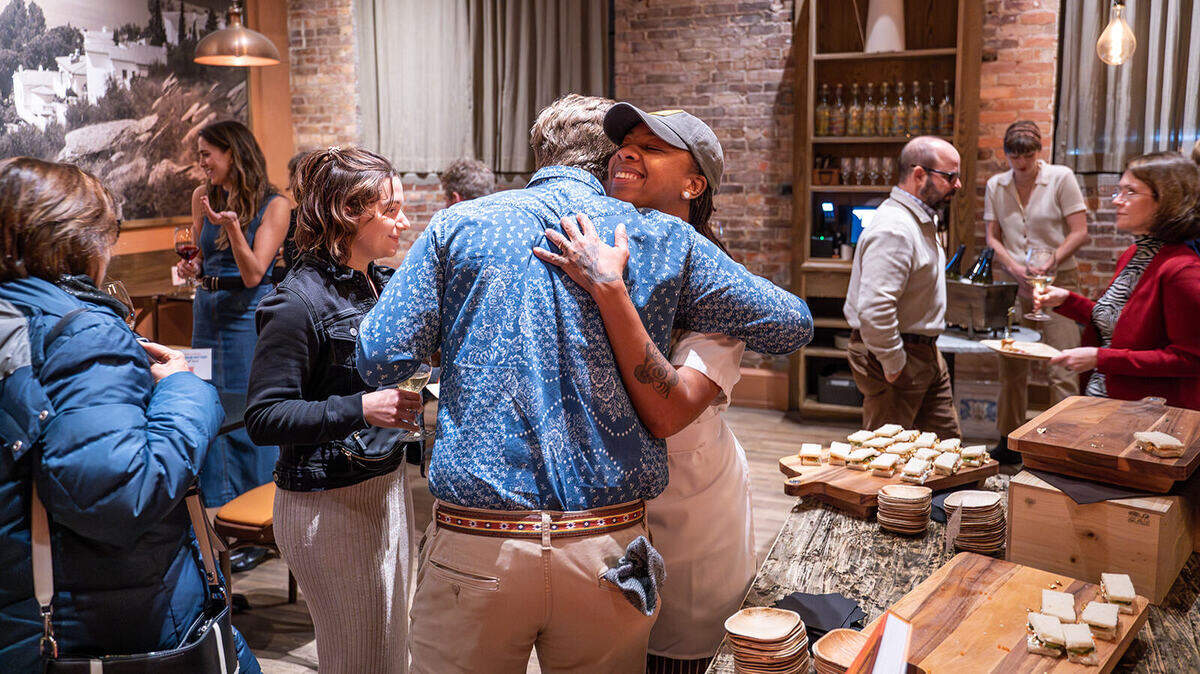 Chef Ashleigh Shanti at a Pintxo Party relief dinner hosted at Cúrate on Dec. 5, 2024.