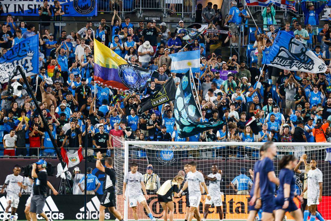 During a game at Bank of America Stadium in Charlotte, N.C., Saturday, July 30, 2022.