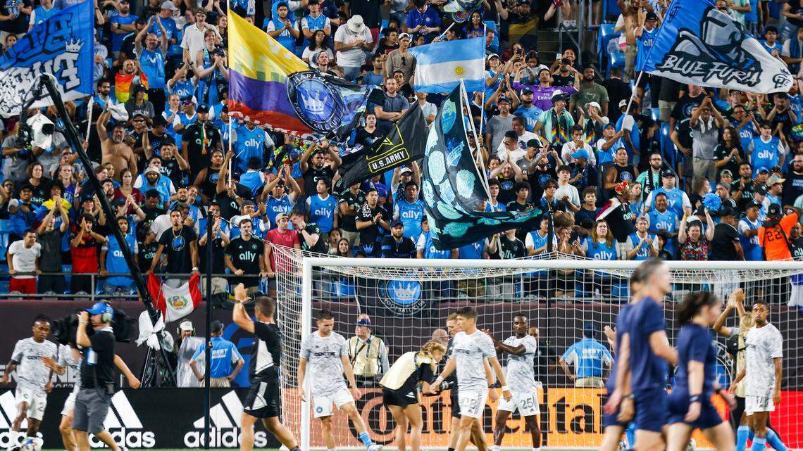 During a game at Bank of America Stadium in Charlotte, N.C., Saturday, July 30, 2022.