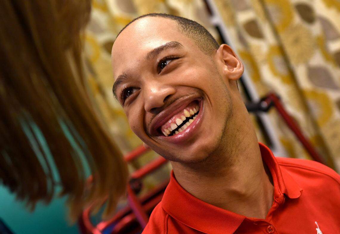 For Chancellor Lee Adams, 19, every task is a challenge, and an opportunity for achievement. And his smile is a constant reminder of his positive attitude.