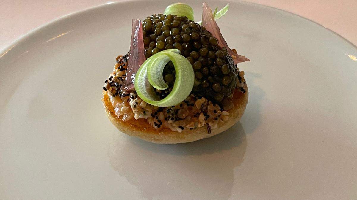 A course from Thomas Keller’s Per Se restaurant in New York City, which has three Michelin stars.