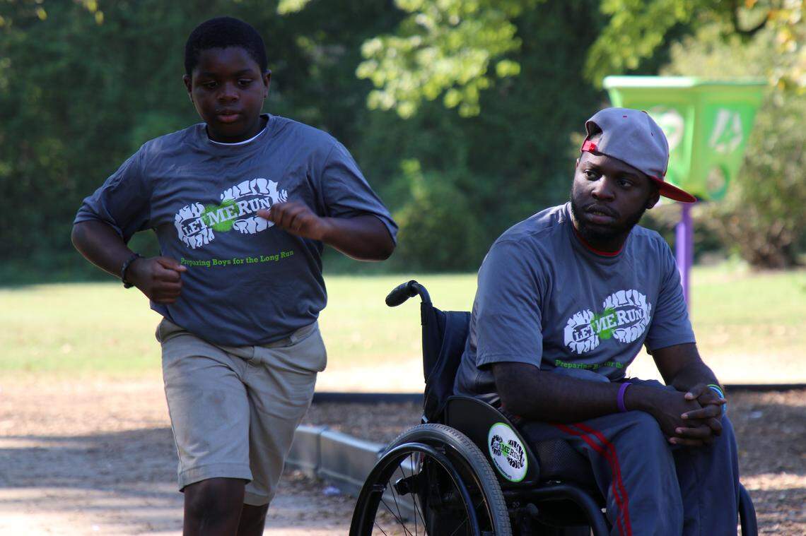 Says Martel George, new coach of the Let Me Run program at Shamrock Gardens Elementary School: “I’m not the one that’s helpless. I can be the one that’s helpful.”