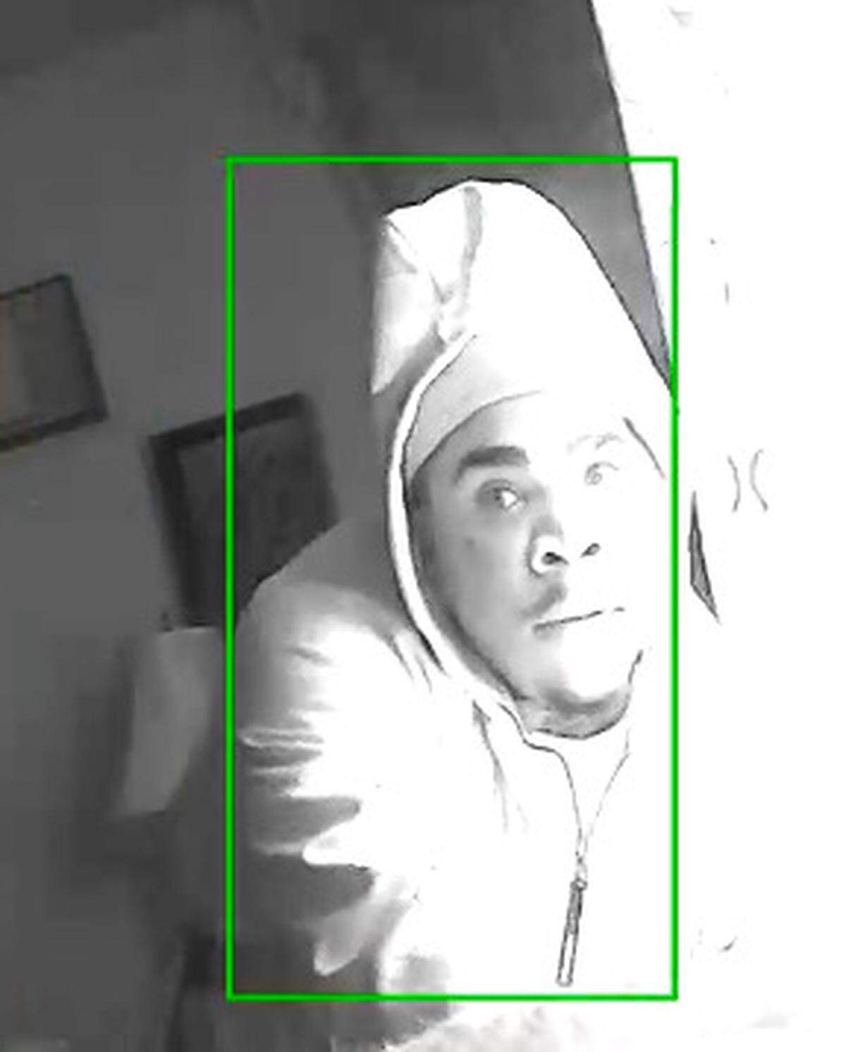 The man who broke into her home looked directly into one of the many cameras she has throughout her home.