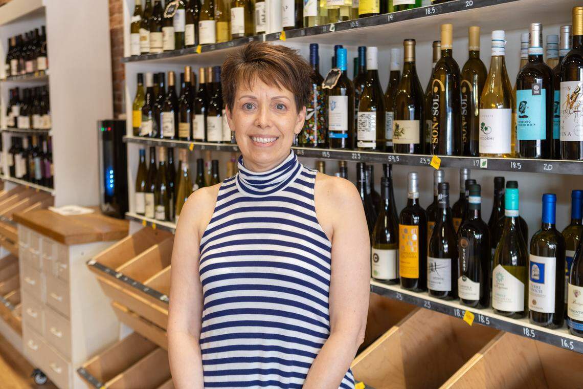 Robin Angell, co-owner of Cellar Door Wine Shop in Concord.
