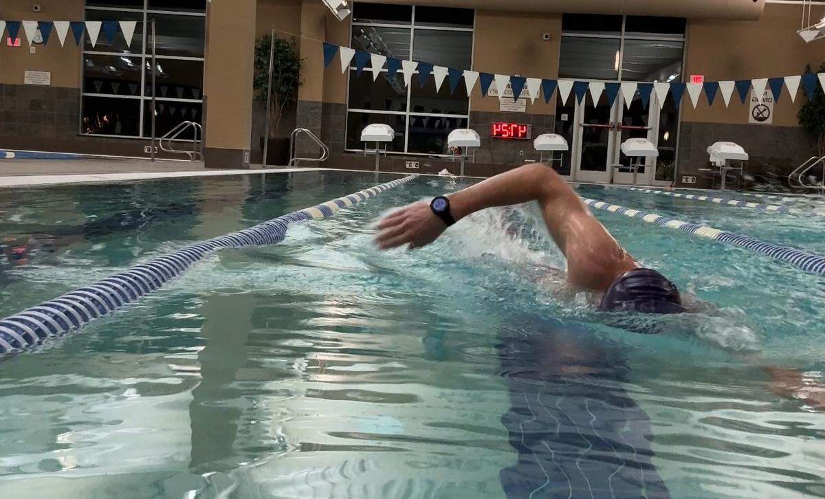 Val Kovalenko swims laps at the Life Time gym in south Charlotte on the morning of his heart attack.