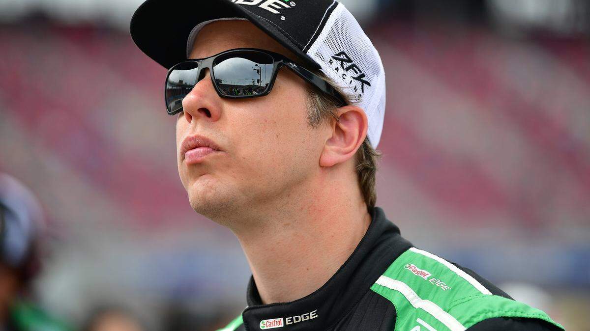 Mar 11, 2023; Avondale, Arizona, USA; NASCAR Cup Series driver Brad Keselowski (6) during qualifying for the United Rentals Work United 500 at Phoenix Raceway. Mandatory Credit: Gary A. Vasquez-USA TODAY Sports